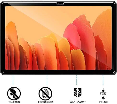 واقي شاشة VIESUP لجهاز Samsung Galaxy Tab A7 10.4 بوصة (2020) SM-T500 SM-T505 - [عبوتان] زجاج مقوى رفيع للغاية مضاد للوهج لهاتف Samsung Galaxy Tab A7 in Saudi Arabia