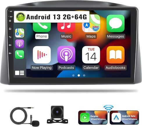 UNITOPSCI 2G+64G Android 13 Car Stereo for Jeep Grand Cherokee 2005-2007 Radio Wireless CarPlay Android Auto 10.1 Inch Touch Screen GPS Navigation Bluetooth FM WiFi HiFi USB + Backup Camera Mic in Saudi Arabia