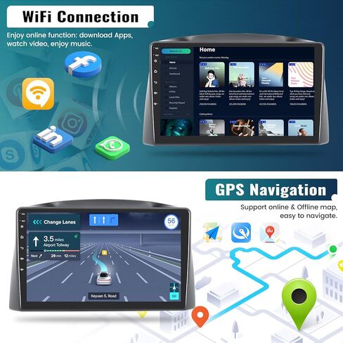 UNITOPSCI 2G+64G Android 13 Car Stereo for Jeep Grand Cherokee 2005-2007 Radio Wireless CarPlay Android Auto 10.1 Inch Touch Screen GPS Navigation Bluetooth FM WiFi HiFi USB + Backup Camera Mic in Saudi Arabia