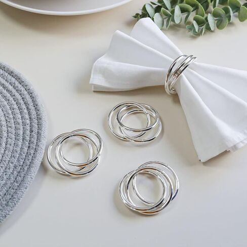 Napkin Rings Set of 8,Gold Napkin Ring Holders for Spring,Wedding,Easter, Birthday,Valentine,Holiday, Hotel, Dinner Party,Christmas and Table in Saudi Arabia