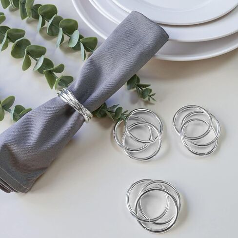Napkin Rings Set of 8,Gold Napkin Ring Holders for Spring,Wedding,Easter, Birthday,Valentine,Holiday, Hotel, Dinner Party,Christmas and Table in Saudi Arabia