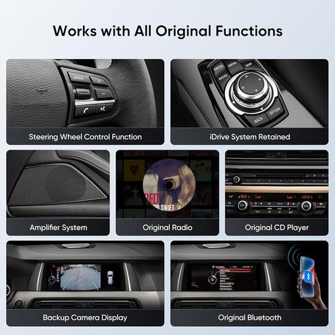 Carplay Android Auto لنظام BMW NBT 3 4 5 6 7 Series X1 X3 X4 X5 X6 2012-2016 ، ترقية ستيريو راديو السيارة الأصلي in Kuwait