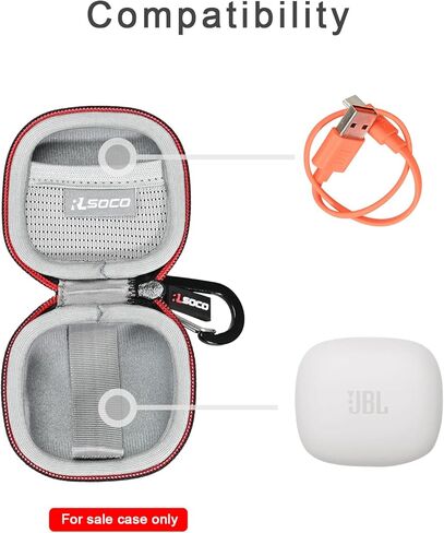 حافظة RLSOCO لهاتف JBL Live Pro TWS 2/Vibe Flex/Wave Flex True Adaptive Noise Canceling Beamforming mics - أسود (الجراب فقط) in Saudi Arabia