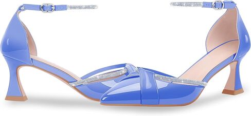 Women's kitten Heel Rhinestone Ankle Strap Pumps Pointed Toe Sexy Dress Shoes in Saudi Arabia