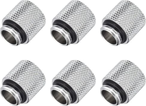 MECCANIXITY Male to Female Extender Fitting G1/4 x 20mm for Water Cooling System Silver Tone 6pcs in Saudi Arabia