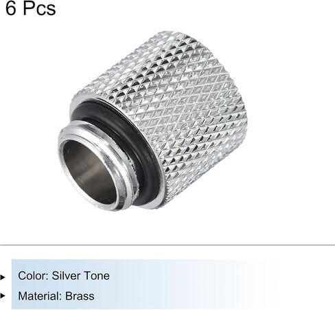 MECCANIXITY Male to Female Extender Fitting G1/4 x 20mm for Water Cooling System Silver Tone 6pcs in Saudi Arabia