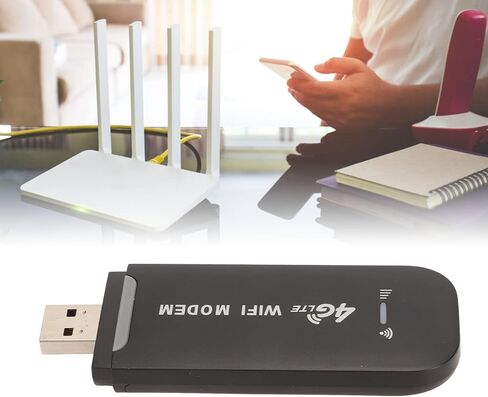 Network Router, 4G LTE USB Router, 2.4G Modem, Pocket Mobile Hotspot Support up to 150Mbps Speed, Up to 10 Users in Saudi Arabia