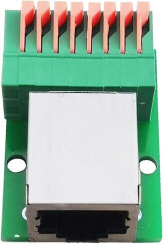 2 قطعة RJ45 إيثرنت توصيل محطة RJ45 8P8C أنثى إلى 8Pin محول محطة اندلاع، RJ45 نوع الضغط السريع موصل واجهة الشبكة بدون لحام مع لوحة PCB in Saudi Arabia