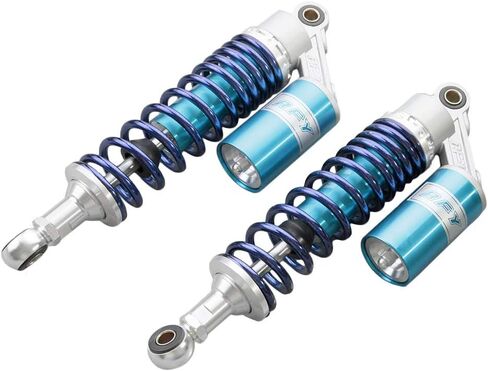 Newsmarts 2pcs 12.5" 320mm Motorcycle Air Shock Absorbers Rear Nitrogen Suspension Universal Fit for UTV ATV Go Kart Quad Dirt Sport Bikes, Gold and Black in Saudi Arabia