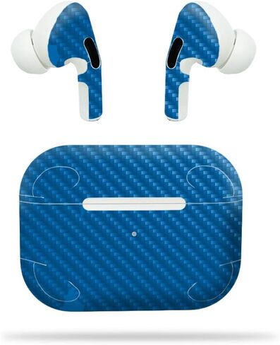 غلاف من ألياف الكربون من MightySkins لجهاز Apple Airpods Pro - أزرق فاتح صلب | لمسة نهائية من ألياف الكربون المزخرفة | سهل التطبيق والإزالة وتغيير الأنماط | صنع في الولايات المتحدة الأمريكية، برتقالي (CF-APAIPOPR-برتقالي صلب) in Kuwait