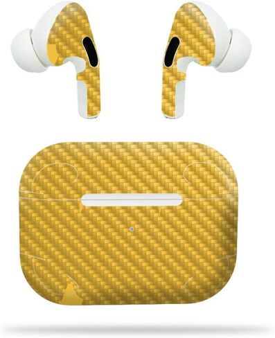 غلاف من ألياف الكربون من MightySkins لجهاز Apple Airpods Pro - أزرق فاتح صلب | لمسة نهائية من ألياف الكربون المزخرفة | سهل التطبيق والإزالة وتغيير الأنماط | صنع في الولايات المتحدة الأمريكية، برتقالي (CF-APAIPOPR-برتقالي صلب) in Kuwait