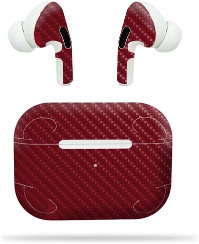 غلاف من ألياف الكربون من MightySkins لجهاز Apple Airpods Pro - أزرق فاتح صلب | لمسة نهائية من ألياف الكربون المزخرفة | سهل التطبيق والإزالة وتغيير الأنماط | صنع في الولايات المتحدة الأمريكية، برتقالي (CF-APAIPOPR-برتقالي صلب) in Kuwait