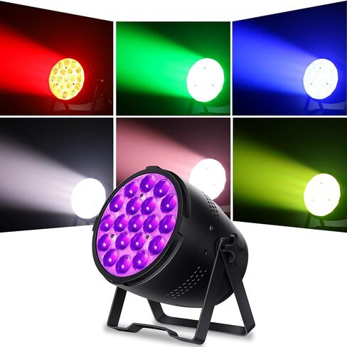 مصابيح LED مقاومة للماء، IP65 إضاءة مقاومة للماء، 18 × 18 وات RGBW أضواء مسرح عالية الطاقة مع تحكم DMX في الصوت المنشط DJ Light لحفلات الزفاف الخارجية DJ عرض حي in Kuwait