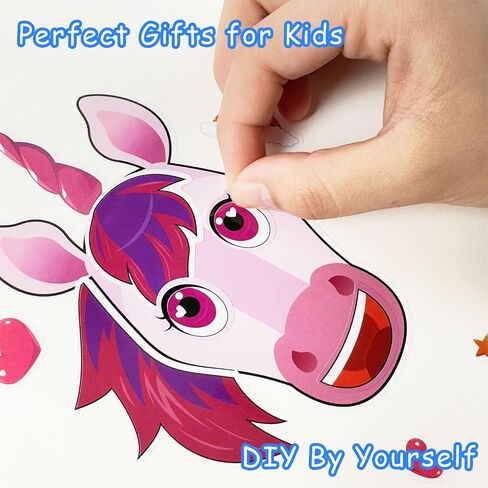 Aowplc 36 Pcs Make-A-Face Sticker Sheets Kids Party Favors Mix and Match Stickers with Dinosaurs, Mermaids, Unicorns, Horses, Farm & Sea Animals for Parties, Birthdays, Classroom Activities & Crafts in Saudi Arabia