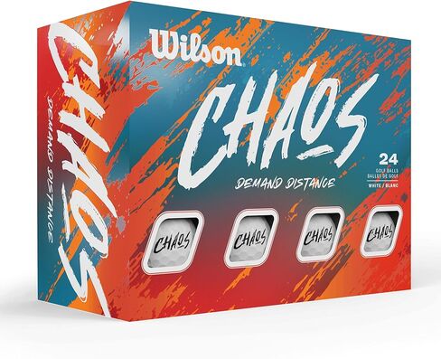 WILSON 2024 Chaos Golf Balls - 24 Balls, Multicolors in Saudi Arabia