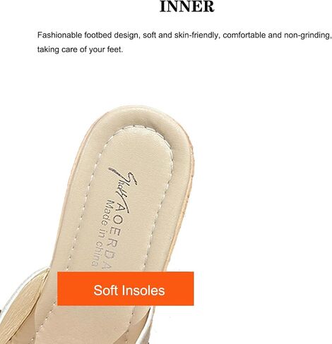 EFTCAL Women Open Toe Suede Platform Sandal,Comfort Slip On Backless Espadrille Wedge Sandals with Arch Support,Casual Fashion Non-Slip Beach Slide in Saudi Arabia