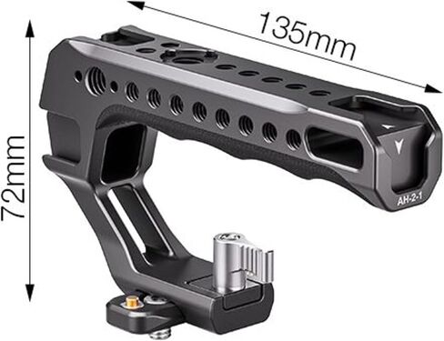 Leofoto AH-2 Camera Top Handle, ARRI Side Locating Sockets, Cold Shoe Mount, Multiple 1/4"-20 Accessory Sockets, Three Option Available (AH-2-2-ARRI) in Saudi Arabia