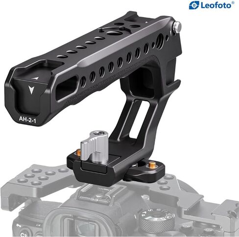 Leofoto AH-2 Camera Top Handle, ARRI Side Locating Sockets, Cold Shoe Mount, Multiple 1/4"-20 Accessory Sockets, Three Option Available (AH-2-2-ARRI) in Saudi Arabia