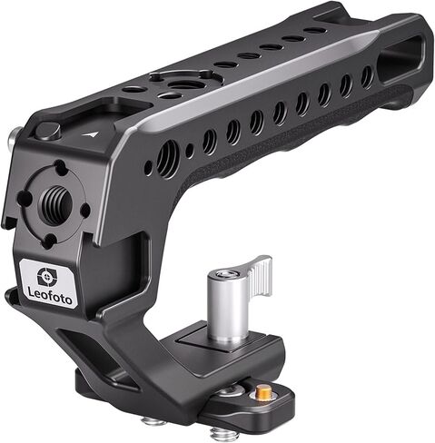 Leofoto AH-2 Camera Top Handle, ARRI Side Locating Sockets, Cold Shoe Mount, Multiple 1/4"-20 Accessory Sockets, Three Option Available (AH-2-2-ARRI) in Saudi Arabia