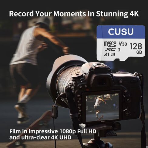 CUSU M30 128GB Micro SDXC Memory Card, Read Speed up to 95 MB/s, A1, UHS-I, Class 10, U3, V30 in Saudi Arabia