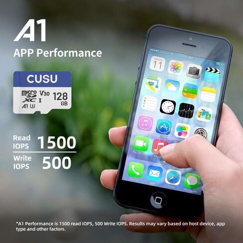 CUSU M30 128GB Micro SDXC Memory Card, Read Speed up to 95 MB/s, A1, UHS-I, Class 10, U3, V30 in Saudi Arabia