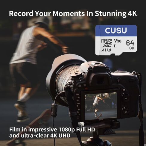 CUSU M30 128GB Micro SDXC Memory Card, Read Speed up to 95 MB/s, A1, UHS-I, Class 10, U3, V30 in Saudi Arabia