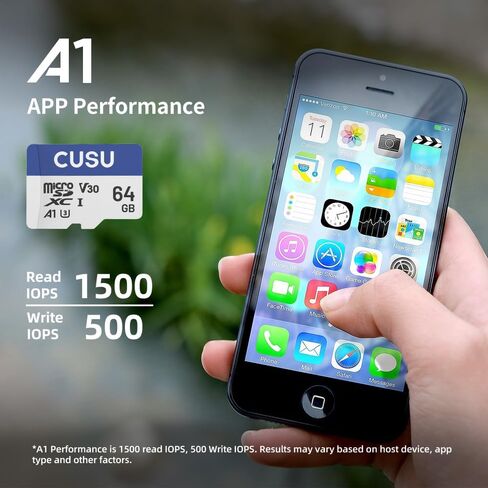 CUSU M30 128GB Micro SDXC Memory Card, Read Speed up to 95 MB/s, A1, UHS-I, Class 10, U3, V30 in Saudi Arabia