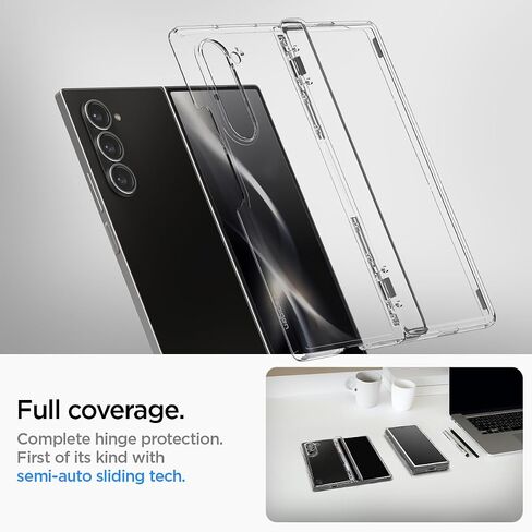 Spigen Ultra Hybrid Pro Designed for Galaxy Z Fold 6 Case (2024) [Hinge Protection] [Anti-Yellowing] - Crystal Clear in Saudi Arabia