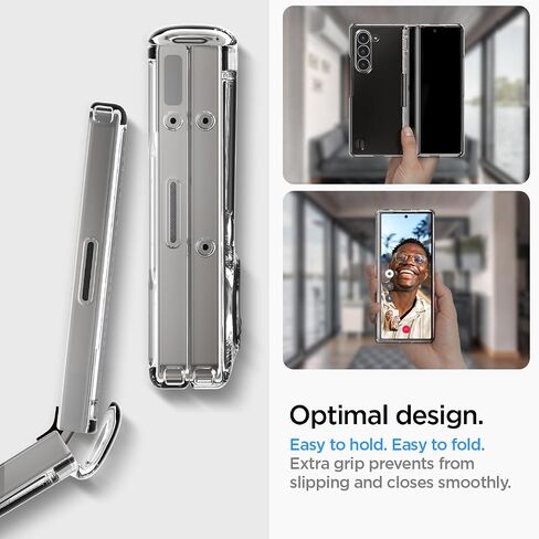 Spigen Ultra Hybrid Pro Designed for Galaxy Z Fold 6 Case (2024) [Hinge Protection] [Anti-Yellowing] - Crystal Clear in Saudi Arabia