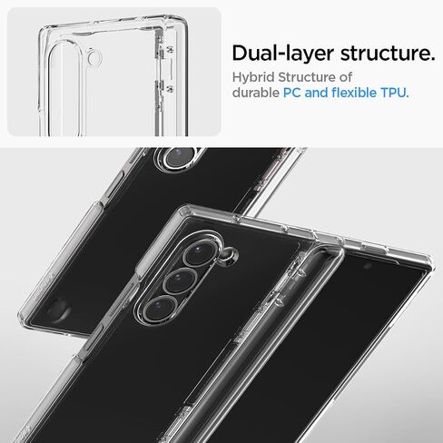 Spigen Ultra Hybrid Pro Designed for Galaxy Z Fold 6 Case (2024) [Hinge Protection] [Anti-Yellowing] - Crystal Clear in Saudi Arabia