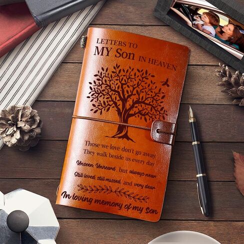 Memorial Gifts for Loss of Mom Letter to Mom in Heaven Leather Journal, Sympathy Gifts for Loss of Mom Bereavement Gifts, Remembrance Funeral Condolence Gifts for Loss of Mother in Saudi Arabia