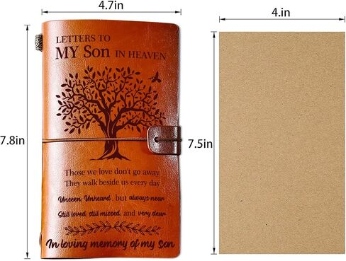 Memorial Gifts for Loss of Mom Letter to Mom in Heaven Leather Journal, Sympathy Gifts for Loss of Mom Bereavement Gifts, Remembrance Funeral Condolence Gifts for Loss of Mother in Saudi Arabia