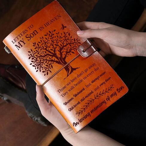 Memorial Gifts for Loss of Mom Letter to Mom in Heaven Leather Journal, Sympathy Gifts for Loss of Mom Bereavement Gifts, Remembrance Funeral Condolence Gifts for Loss of Mother in Saudi Arabia