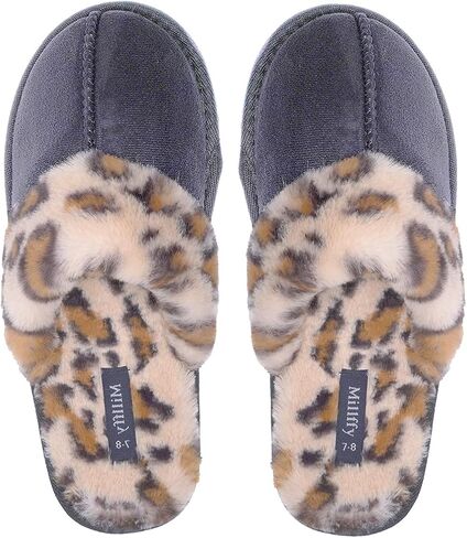 Millffy Nordic Style Faux Fur Trim Rabbit fur Hair Women's Suede Slippers Memory Foam comfy Indoor eva Slipper in Saudi Arabia