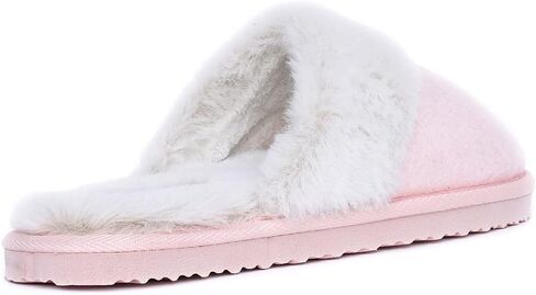 Millffy Nordic Style Faux Fur Trim Rabbit fur Hair Women's Suede Slippers Memory Foam comfy Indoor eva Slipper in Saudi Arabia