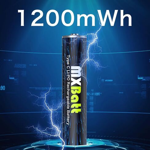 بطارية AAA قابلة للشحن USB C 1.5V 1200mWh قدرة عالية، بطاريات AAA قابلة لإعادة الشحن ليثيوم 6 عبوات مع كابل منفذ USB C 1500 دورة in Saudi Arabia