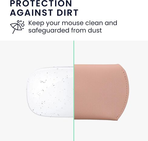 حقيبة ماوس kwmobile متوافقة مع Apple Magic Mouse 1 / Magic Mouse 2 / Logitech Pebble Wireless Case - Bluetooth Mouse PU Leather Case - أسود in Saudi Arabia