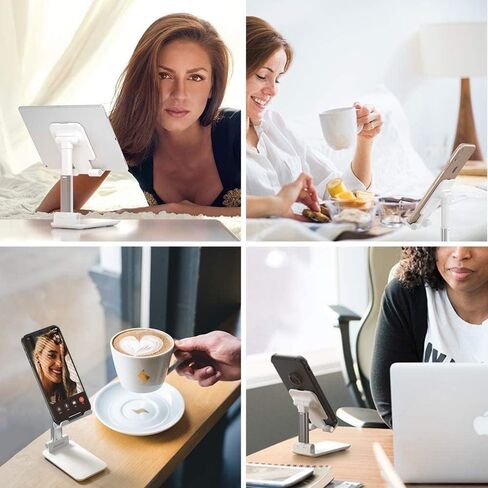 AUGEN Tablet Stand Holder, Multi-Angle Height Portable Monitor Stand For ipad Tablet, Fully Adjustable Foldable ipad Phone Dock Holder For Office Desk (Black Gold|Black) in Saudi Arabia