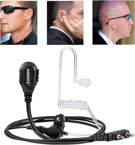ABBREE Original 2-Pin Detachable Headset Air Acoustic Tube Two Way Radio Earpiece for Baofeng UV-5R BF-888S BF-F8HP 5RM UV-21R UV-5G Plus GM-5RH K5PLUS AR-152 Walkie Talkie (10 Pack) in Kuwait