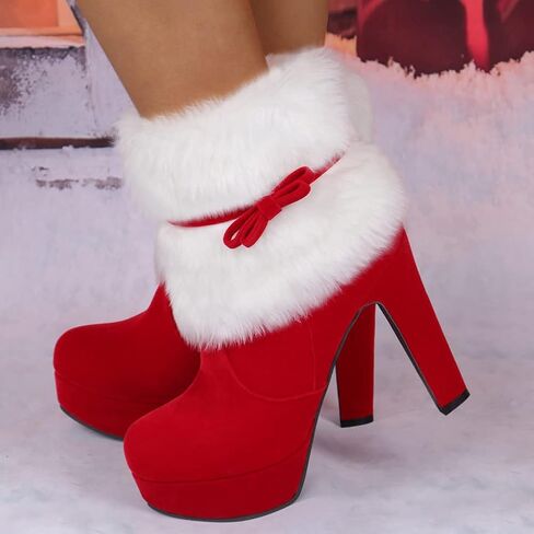 MRKEWUNEY Women's Christmas Ankle Boots in Kuwait
