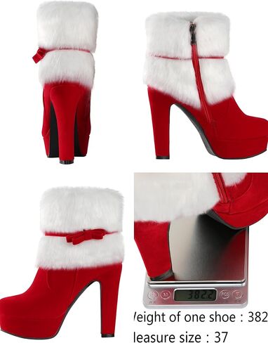 MRKEWUNEY Women's Christmas Ankle Boots in Kuwait