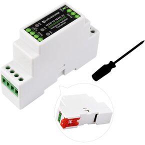 Waveshare RS232 to RS485 Converter, Active Digital Isolator, Rail-Mount Support, Multi-Isolation Protection, with LED indicators