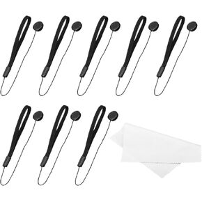 PATIKIL Camera Lens Cap Keeper, 8Pcs Elastic Lens Cover Tether Leash with Cloth for DSLR SLR Camera Mirrorless Lenses Prevent Lens Cap Lost for Nikon, for Fujifilm, for Pentax, for Leica