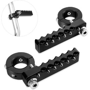 GUAIMI Motorcycle Highway Pegs Adjustable Foot Peg Universal Fit Motorcycle with 22mm 25mm 28mm Engine Guard/Crash Bar for 1990-Newer Harley Sportster Touring Softail Dyna CVO Electra Glide (Silver)
