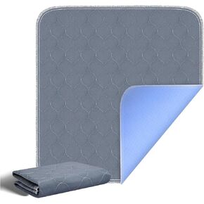 Waterproof Quilted Chair Pads for Incontinence Washable Incontinence Chair Pads Underpads for Adults Kids Elderly 21x22In 1Pcs Gray