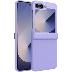 Slim Case for Samsung Z Flip 6 Case with Hinge Protection, Support Wireless Charging Hard PC Anti Scratch Ultra-Thin Shockproof Protective Phone Cover for Galaxy Z Flip6 (Clear)