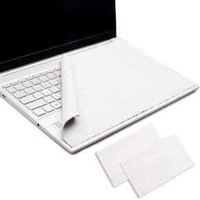 2 Pack Screen Keyboard Protector Cover Cleaning Cloth for15 Inch Laptop Dell Insprion 15, HP Pavilion 15, HP Envy 15, Lenvo Ideapd 15, Acer Aspire 15.6" and More -Gray