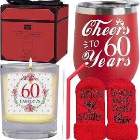 60th Birthday Gifts for Women, 60th Birthday Tumbler, 60th Birthday Tumbler for Women, Turning 60 Year Old Birthday Gifts Ideas for Women, Gifts for 60 Year Old Woman, 60th Birthday Decorations