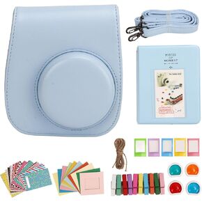 VBESTLIFE Camera Bundle for Fujifilm Instax Mini 12, with 10 Cardstock Frames, 20 Stickers, Carrying Case, 4 Filters, 1 Album, 5 Plastic Frames, 10 Clips (Mint Green)