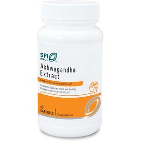 Klaire Labs Ashwagandha Extract 300mg - Ashwagandha Supplement to Promote Memory, Cognitive Function & Healthy Stress Response - Hypoallergenic Ashwagandha Root Extract (60 Capsules)